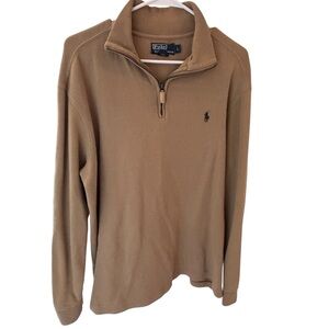 Polo by Ralph Lauren Men's Camel Zip-Up Sweater